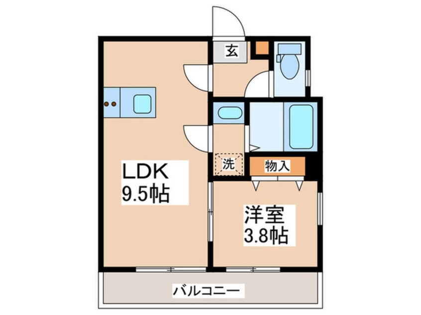 間取図 仮）昭島市朝日町３丁目Ⅰ