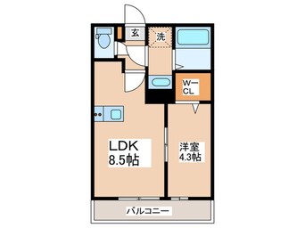 間取図 仮）昭島市朝日町３丁目Ⅰ