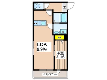 間取図 仮）昭島市朝日町３丁目Ⅰ