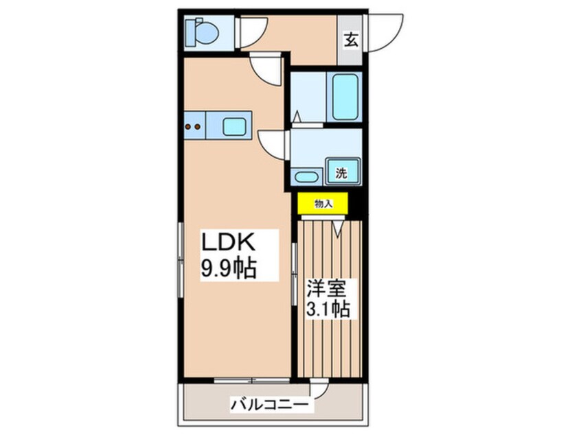 間取図 仮）昭島市朝日町３丁目Ⅰ