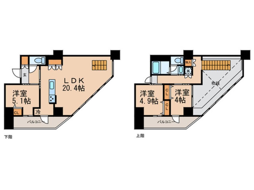 間取図 東雲ｷｬﾅﾙｺ-ﾄCODAN２１号棟