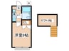 キャッスル厚木 1Kの間取り