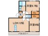 シェーネス　ホルツ 2LDKの間取り