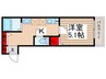 MELDIA柏 1Kの間取り