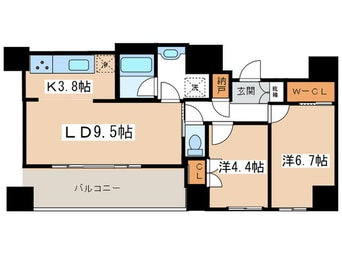 間取図 グレーシア調布（609）