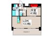 アルファコート西新井 1LDKの間取り