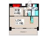 アルファコート西新井 1LDKの間取り