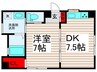 ＢＮカツマ 1DKの間取り