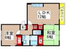 ノ－ブルヒル 2LDKの間取り