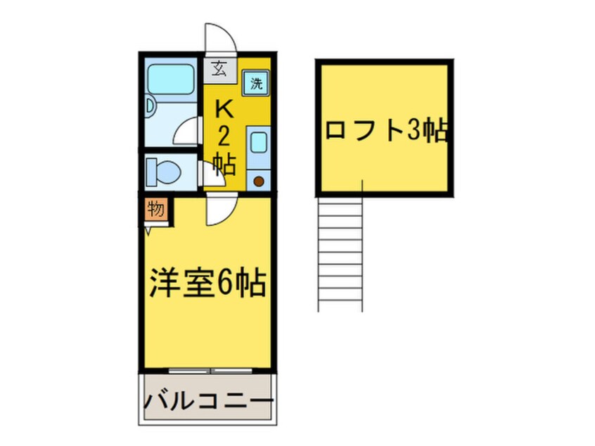 間取図 プレシャスハイツ武蔵中原Ａ