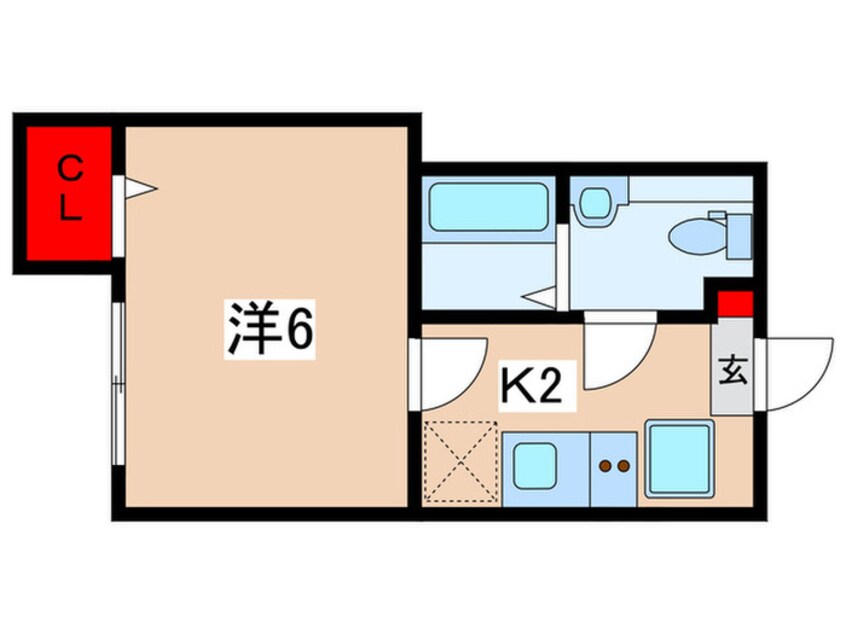 間取図 アザーレ・バモス読売ランド前