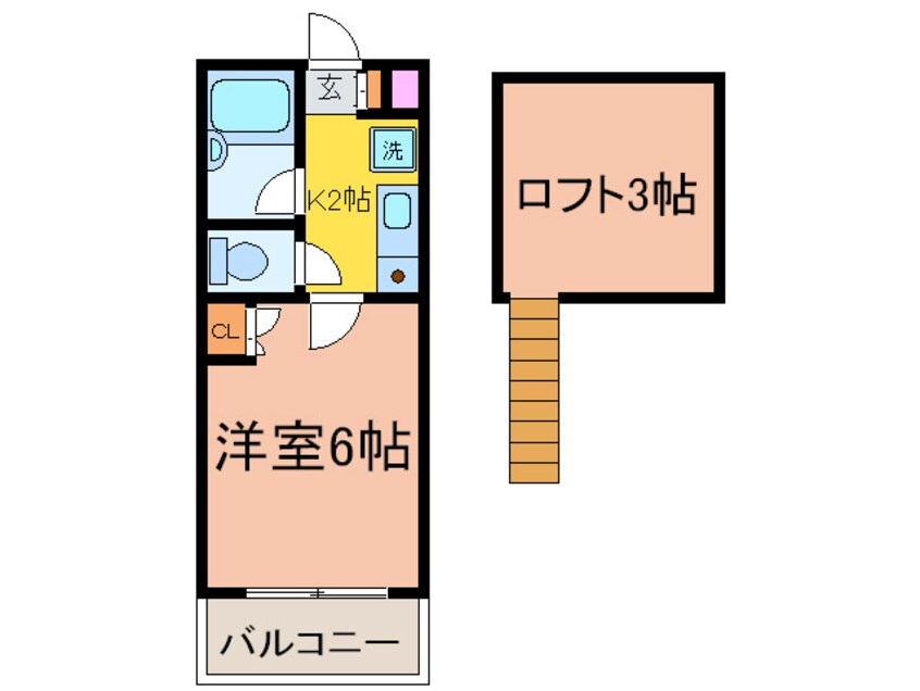 間取図 プレシャスハイツ武蔵中原Ｂ