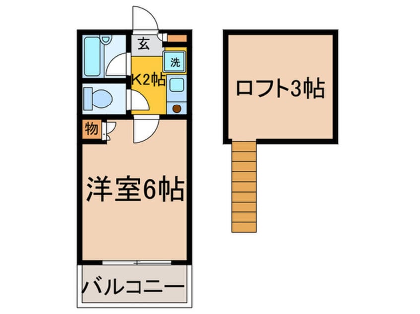 間取図 プレシャスハイツ武蔵中原Ｂ