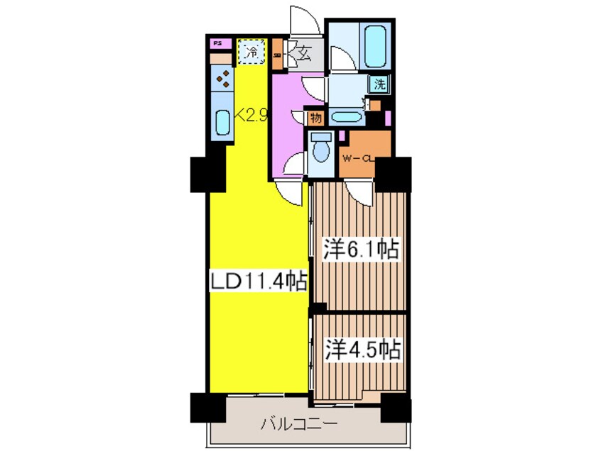 間取図 パ－クアクシス日本橋浜町