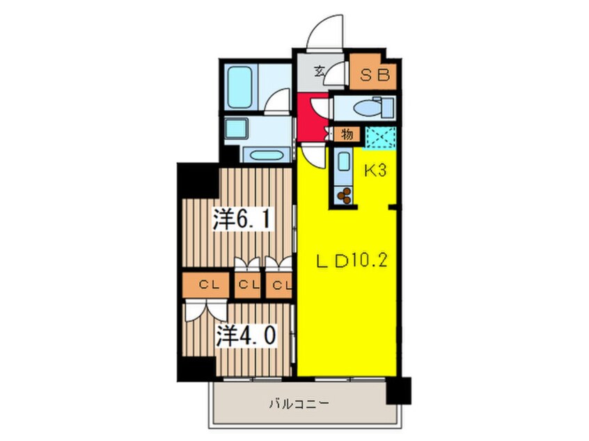 間取図 パ－クアクシス日本橋浜町