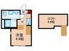 ZEN　GARDEN 　APARTMENT 1Kの間取り