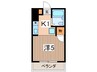 カサベルデ中村 1Kの間取り