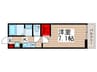 Greige(ｸﾞﾚｰｼﾞｭ) 1Kの間取り