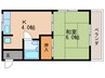 コーポ田中 1Kの間取り