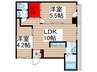 大栄ビル 2LDKの間取り