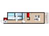 プレジデント 1Rの間取り