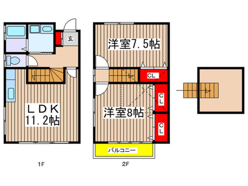 間取図 テラスハウスポワ－ル