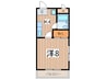 コクブマンション 1Kの間取り