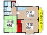 ディアコ－トＡ 2DKの間取り