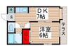 Ｋハイム 1DKの間取り