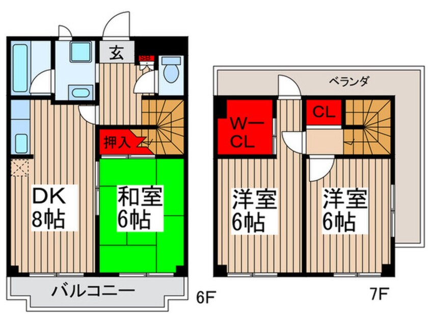 間取図 キャッスル北松戸