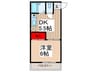 ベルパレス 1DKの間取り
