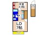 ベルエア 1LDKの間取り
