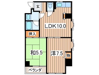 間取図 ｱﾊﾟﾙﾄﾏﾝ ﾄﾛﾜﾊﾞﾚ-ｻﾝﾄﾙ