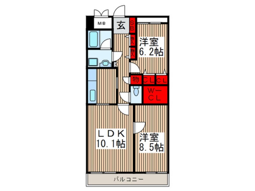 間取図 ビラ桜