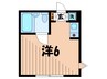 Ｃｉｔｙ　Ｈｏｕｓｅ石川台 1Rの間取り