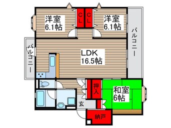 間取図 センターパーク新柏B棟