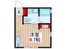 タマパレス 1Rの間取り