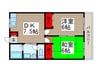 うちやまコ－ポ 2DKの間取り