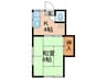 高山荘 1Kの間取り