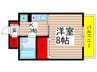 ヴェルス本八幡 1Kの間取り