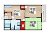 ガ－デンハイツ海老原 2DKの間取り