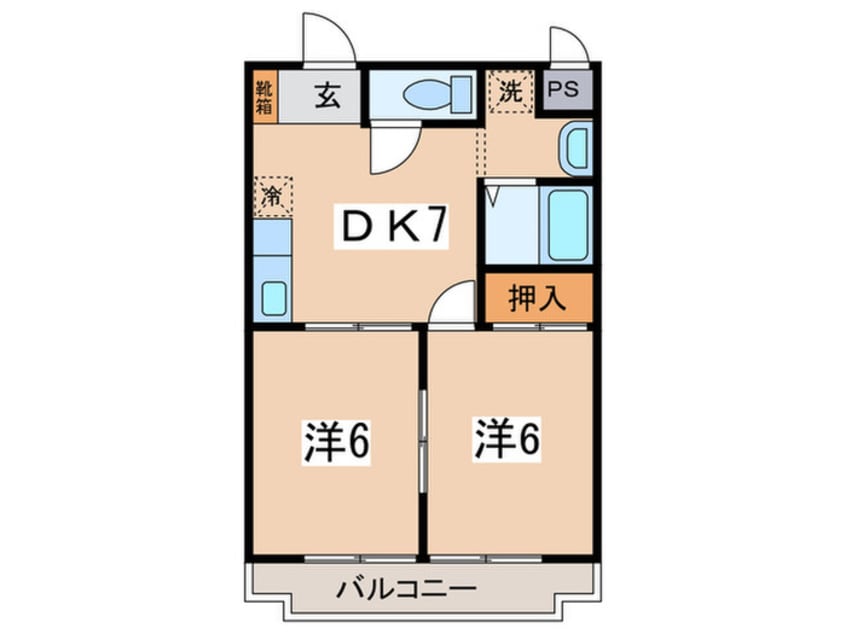 間取図 エクレ―ル相南  第二