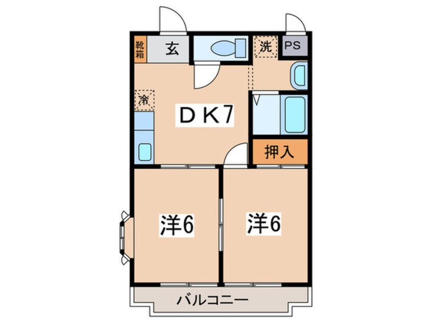 間取図 エクレ―ル相南  第二