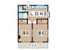 北軽井沢ハイツ 2LDKの間取り
