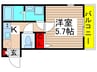 メルディア小菅1丁目 1Kの間取り