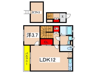 間取図 ビ－ズカラ－リッチ