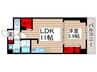 lunair六町 1LDKの間取り