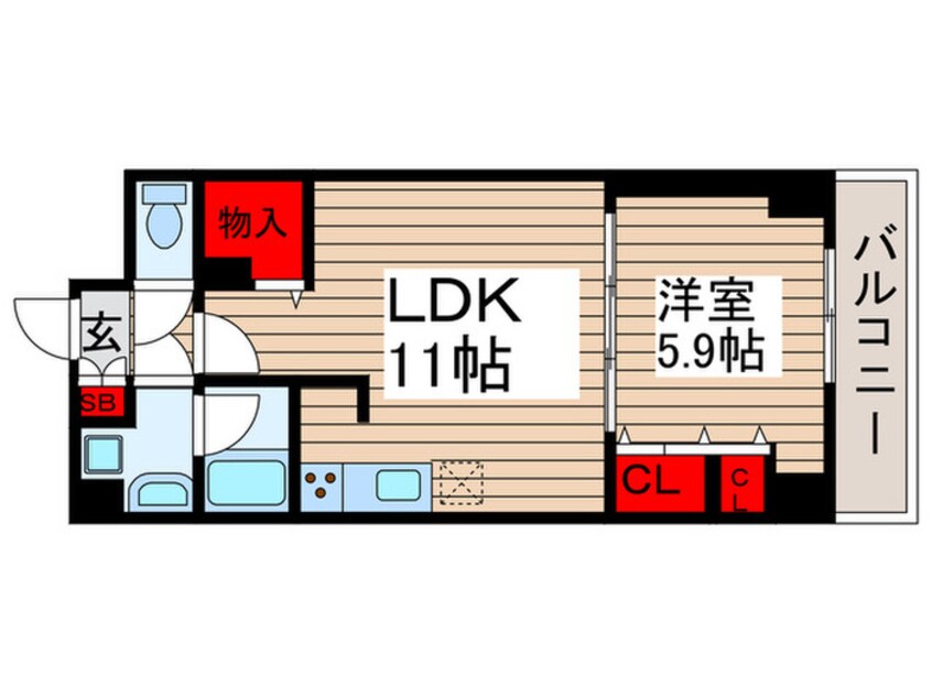 間取図 lunair六町