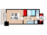 ドエルイン月島 1Kの間取り