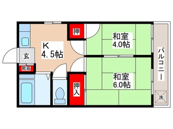間取図 コーポ大竹